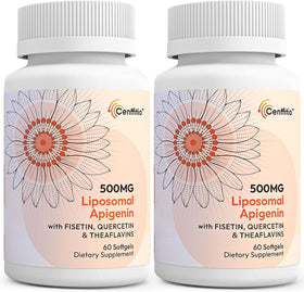 Gélules d'apigénine liposomale Cenffitio 500mg vues de face