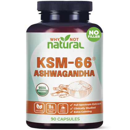 Gélules d'Ashwagandha KSM-66 Why Not Natural vue de face