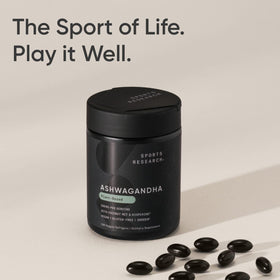 Gélules d'Ashwagandha Sports Research dans un bol