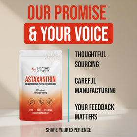Gélules d'Astaxanthin 12mg sur une main