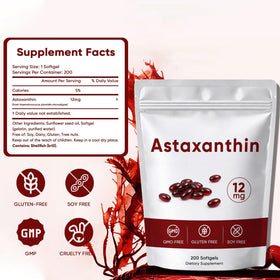 Gélules d'Astaxanthin Awjsde avec un verre d'eau