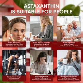 Gélules d'Astaxanthin Awjsde sur un fond blanc