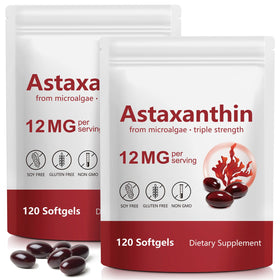 Gélules d'astaxanthine ONEBTANICL 12mg, vue de face