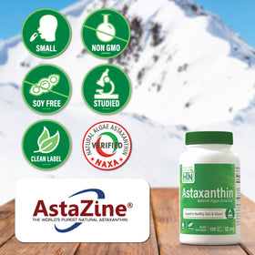 Gélules d'Astaxanthine sur une table