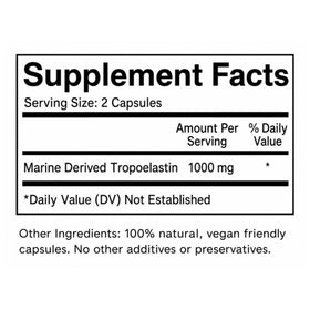 Gélules d'élastine marine aeternum 500mg avec fond naturel