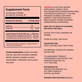 Gélules d' Elements Omega-3 sur fond blanc