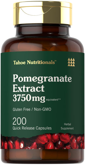 Gélules d'extrait de grenade Tahoe Nutritionals, vue de face
