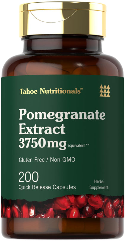 Gélules d'extrait de grenade Tahoe Nutritionals, vue de face