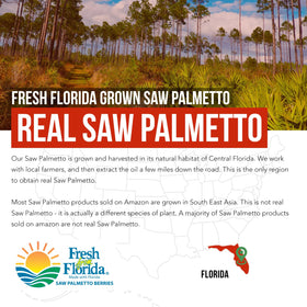 Gélules d'extrait de Saw Palmetto Triquetra Health sur fond blanc
