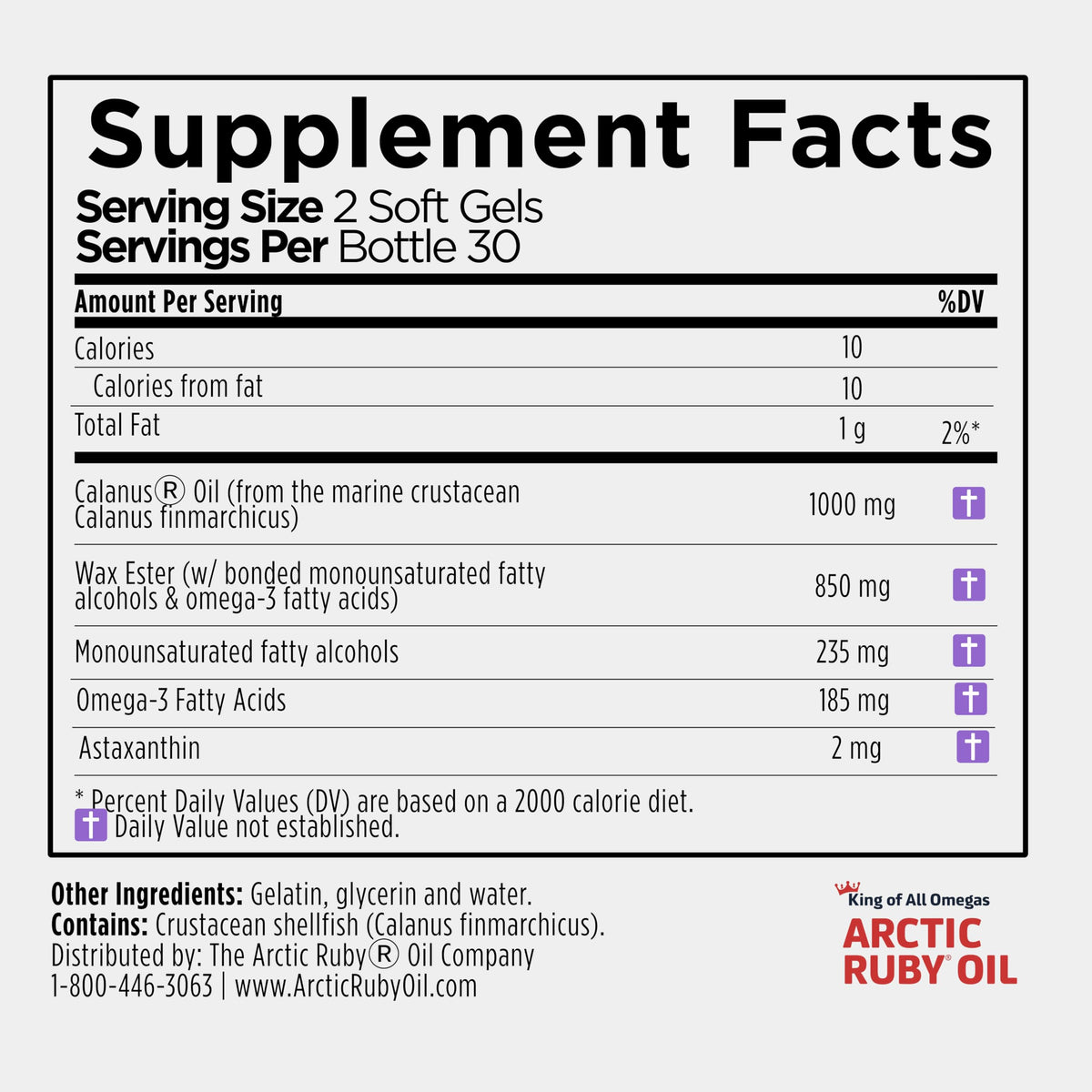 Gélules d'huile Arctic Ruby Omega 3 dans un verre