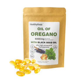 Gélules d'huile d'origan HealthyFinds 6000mg avec huile de nigelle 200mg