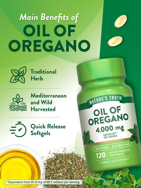 Gélules d'huile d'origan Nature's Truth - zoom sur le produit