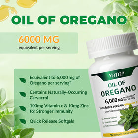 Gélules d'huile d'origan VBTOP dans une main