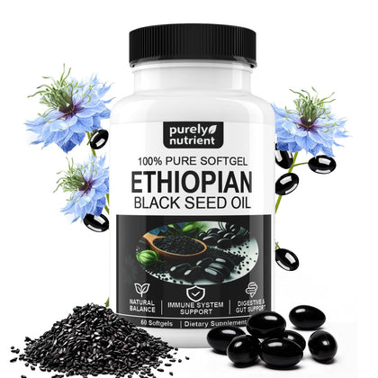 Gélules d'huile de graines noires GlowRoot 800mg, boîte de 60