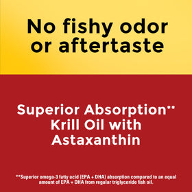 Gélules d'huile de krill Nature Made avec Astaxanthine et phospholipides