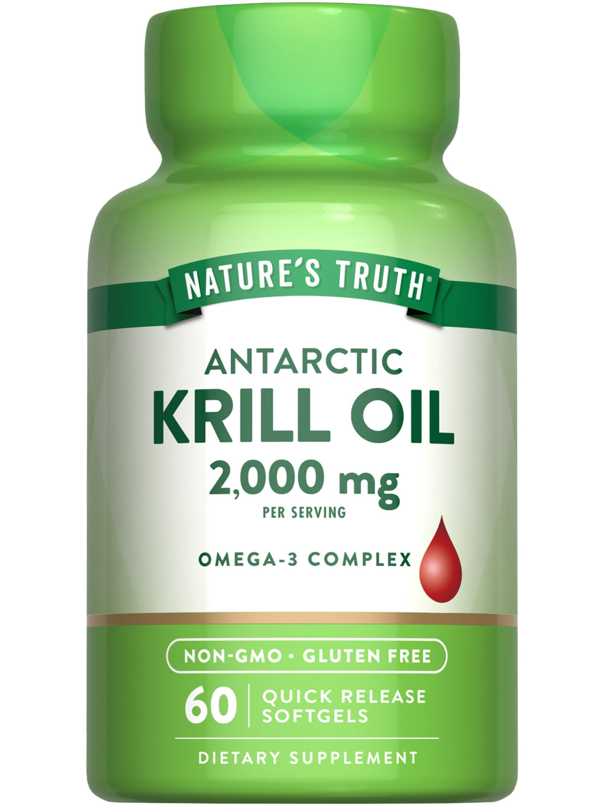 Gélules d'huile de krill Nature's Truth 2000mg en boîte