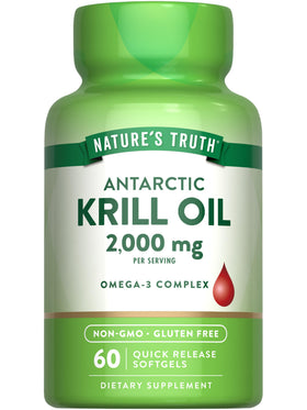 Gélules d'huile de krill Nature's Truth 2000mg en boîte
