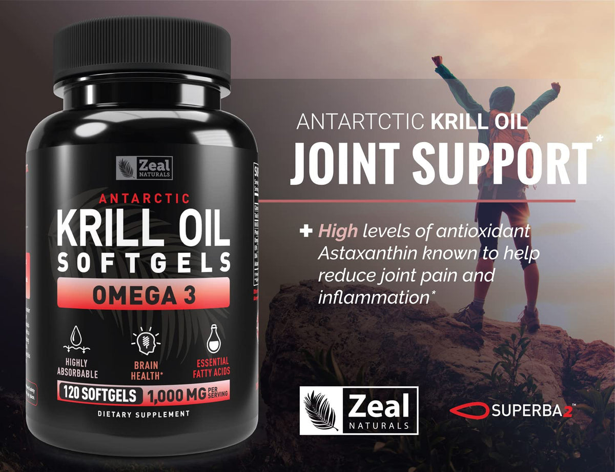 Gélules d'huile de Krill sur une cuillère en bois