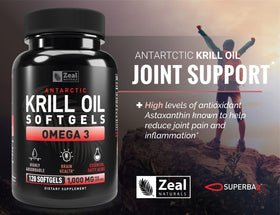 Gélules d'huile de Krill sur une cuillère en bois