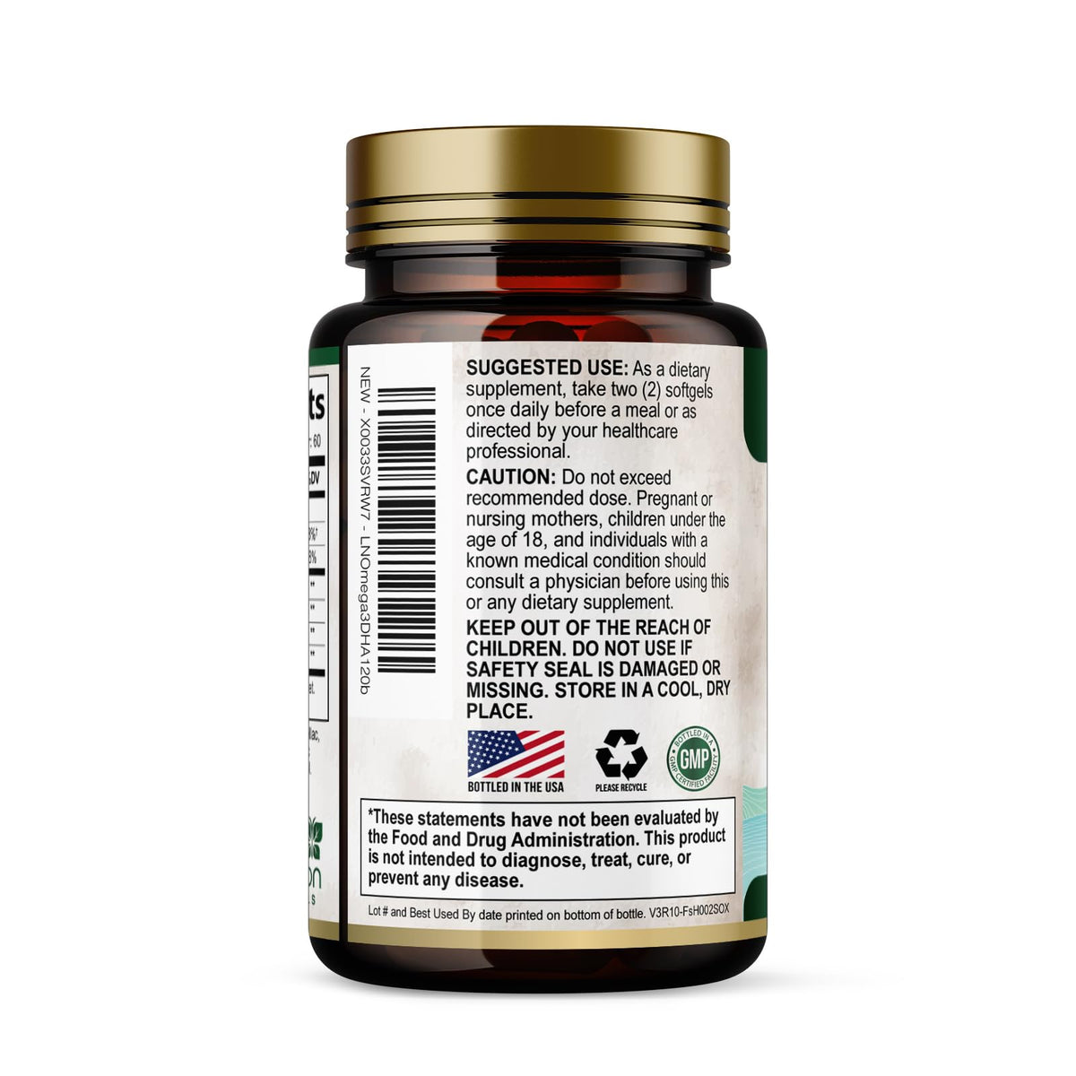 Gélules d'huile de poisson Omega 3 dans une main