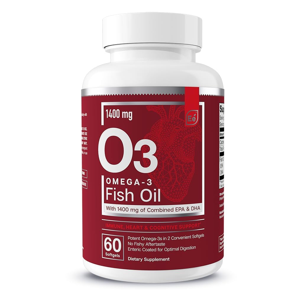 Gélules d'huile de poisson Omega-3 Essential Elements vue de face