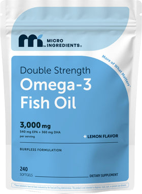 Gélules d'huile de poisson Omega 3 Micro Ingredients 3000mg front view
