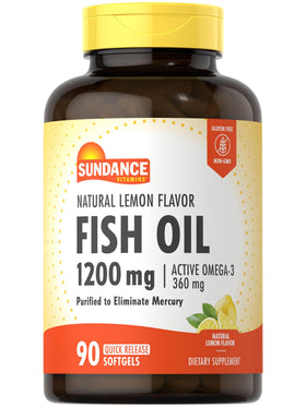 Gélules d'huile de poisson Sundance 1200 mg en boîte