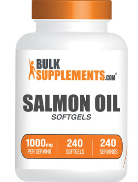 Gélules d'huile de saumon BulkSupplements 1000mg en bouteille