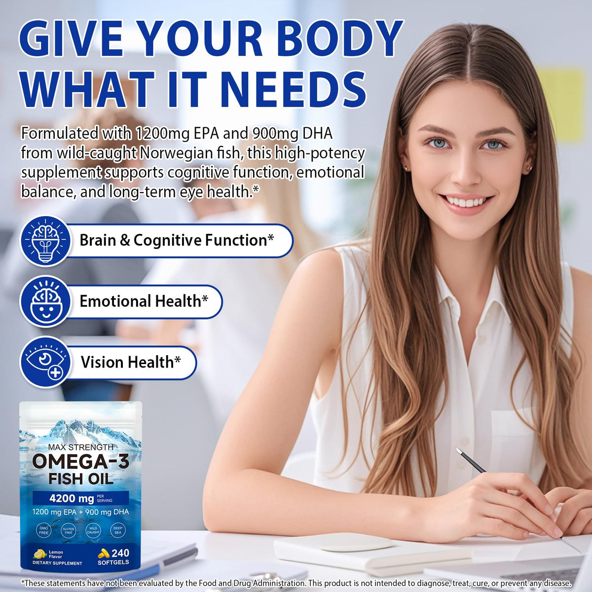 Gélules d'IFUDOIT Omega-3 sur un fond blanc