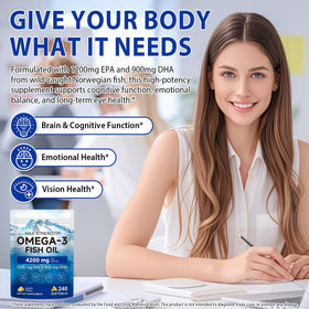 Gélules d'IFUDOIT Omega-3 sur un fond blanc
