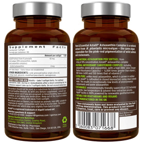 Gélules d'Igennus Astaxanthin avec des ingrédients naturels