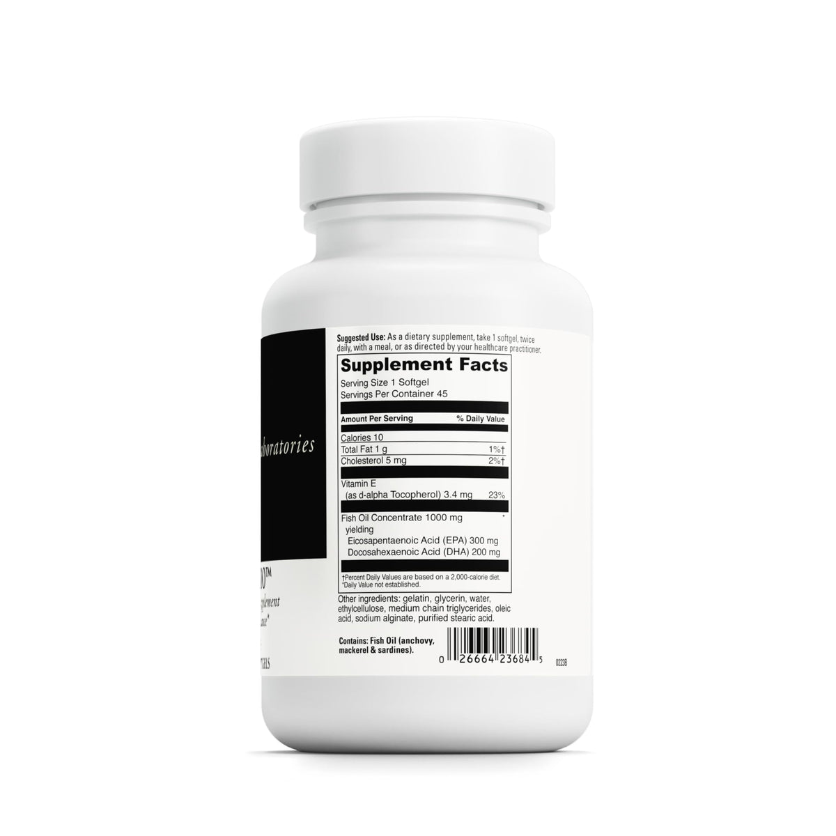 Gélules DAVINCI Omega-3 1000 sur fond blanc
