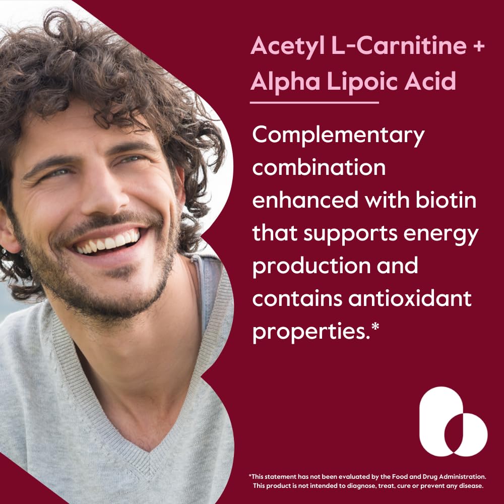 Gélules de BESTVITE Acétyl L-Carnitine 500mg et Acide Alpha-Lipoïque 200mg sur une surface blanche