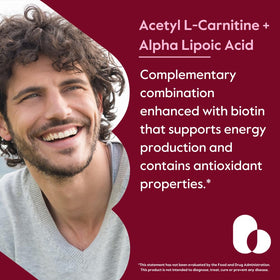 Gélules de BESTVITE Acétyl L-Carnitine 500mg et Acide Alpha-Lipoïque 200mg sur une surface blanche