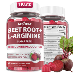 Gélules de betterave Nextdia 1200mg avec L-Arginine, vue de face
