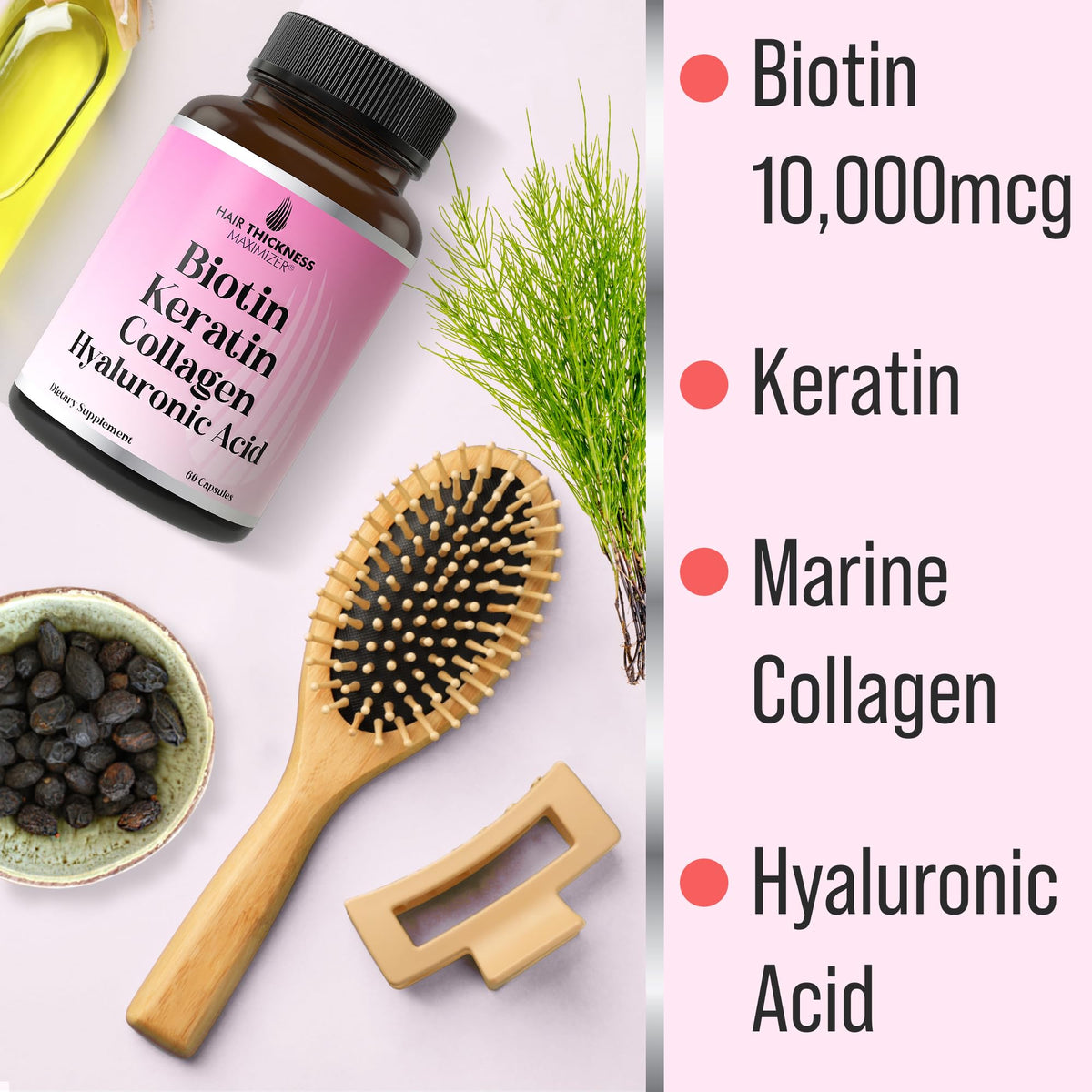 Gélules de Biotine avec Kératine et Collagène marin