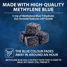 Gélules de Bleu de Méthylène HJFRONGF avec étiquette visible