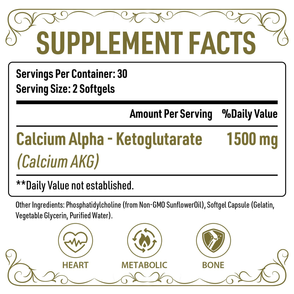 Gélules de Calcium AKG Liposomal AJAXERRUE sur fond blanc