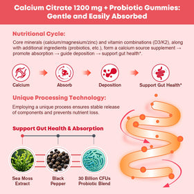 Gélules de Calcium Citrate 1200 mg de JIANKYTZ sur une table