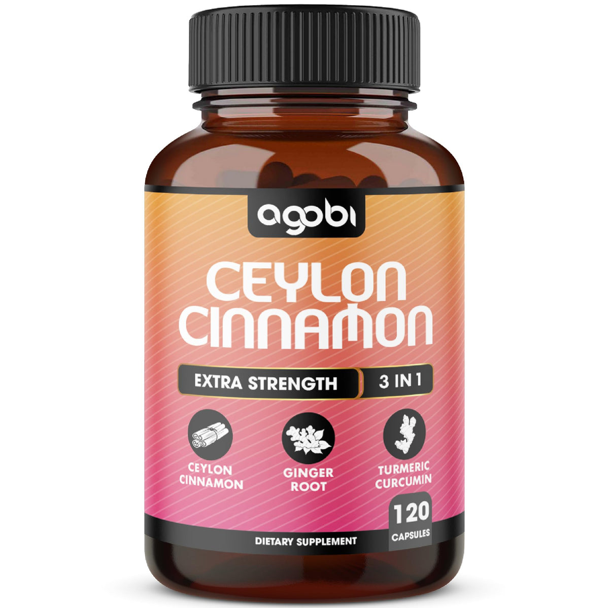 Gélules de cannelle de Ceylan agobi en bouteille de 120 gélules