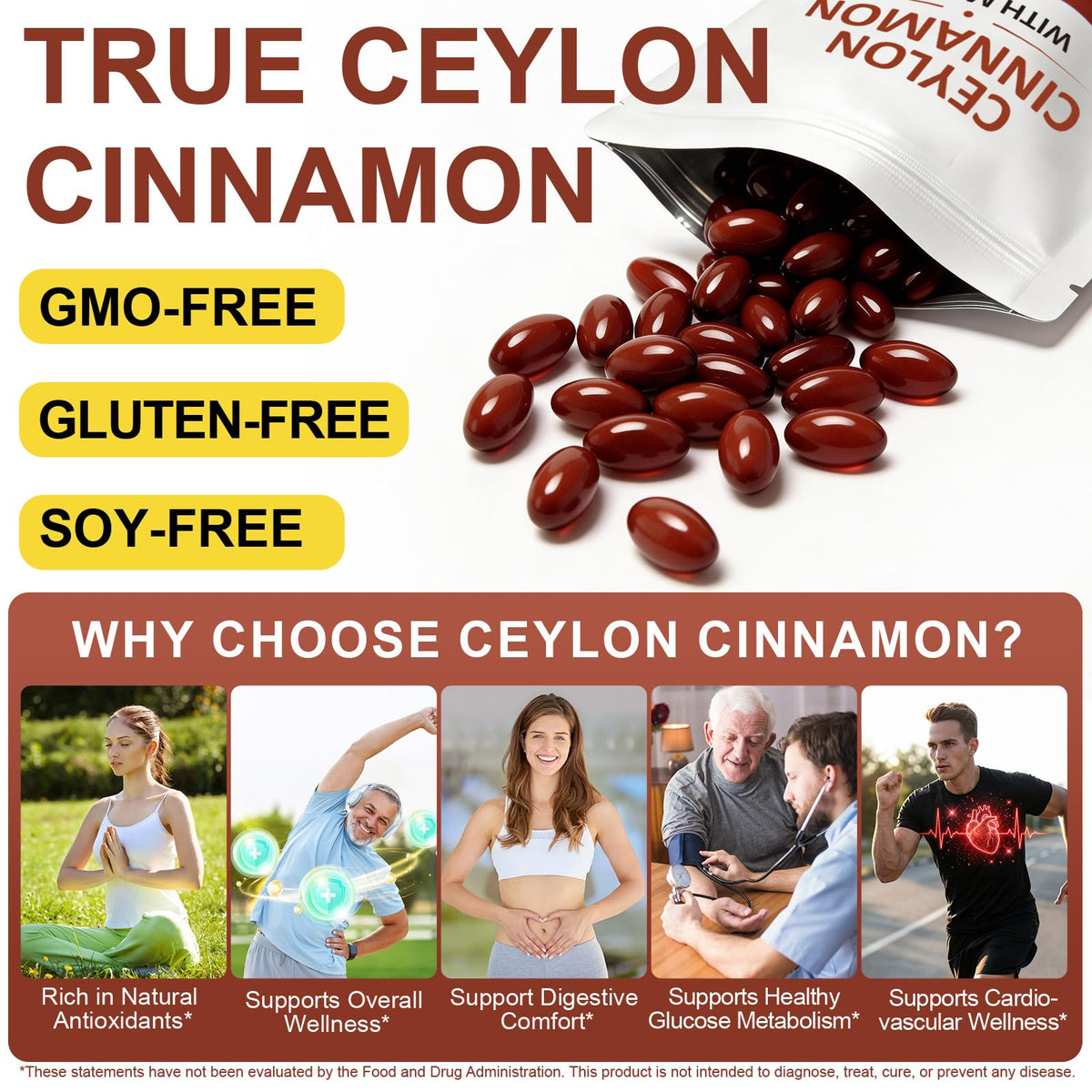 Gélules de cannelle de Ceylan de bnHUlMXw avec étiquette clairement visible