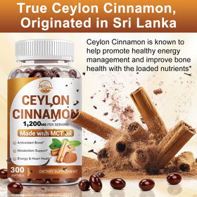 Gélules de cannelle de Ceylan Nature's live avec huile MCT