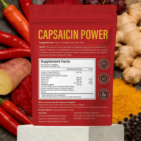 Gélules de Capsaïcine Aurivita avec ingrédients naturels