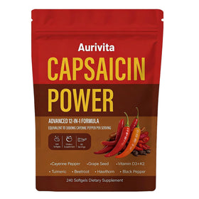 Gélules de Capsaïcine Aurivita en flacon de 240 unités