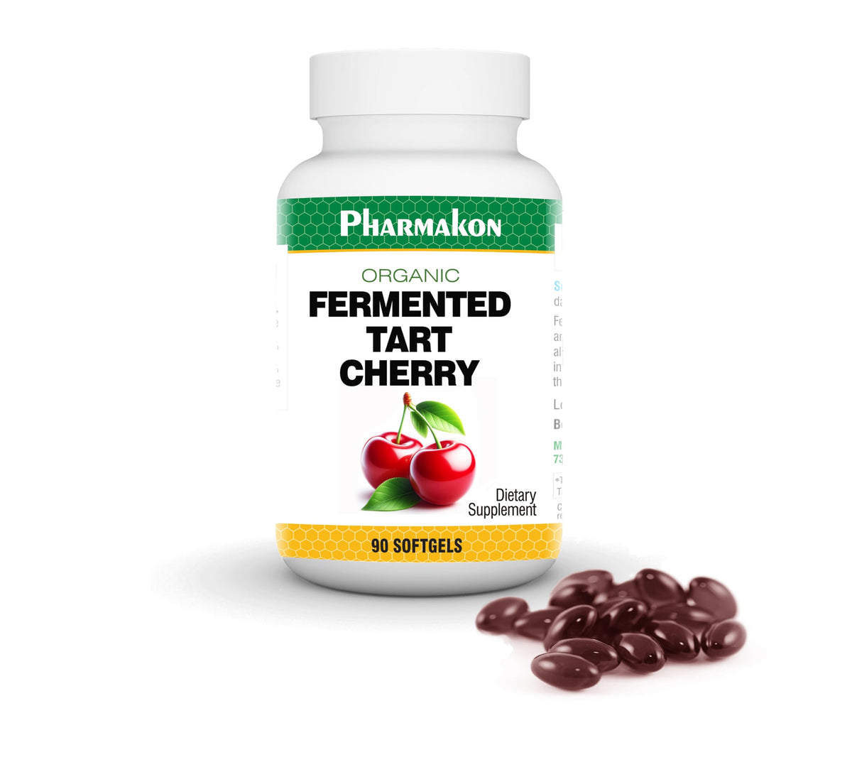 Gélules de cerise acide fermentée PHARMAKON vue de face