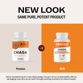 Gélules de Chaga Vimergy en format pratique, vues de dessus