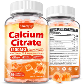Gélules de citrate de calcium Edmmyliy 1200 mg avec Vitamine D3, vue de face