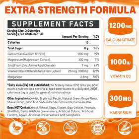 Gélules de citrate de calcium Edmmyliy avec étiquette et informations nutritionnelles