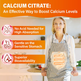 Gélules de citrate de calcium Edmmyliy sur un fond blanc
