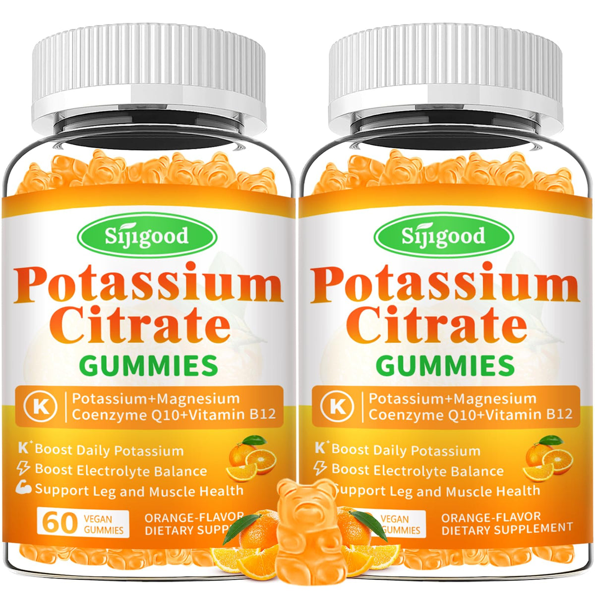 Gélules de Citrate de Potassium Sijigood 120 Gummies en bouteille